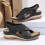 Black Women's Wedge Sandals Open-Toe Platform 42 EU 8
