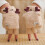 Beige Plush Fingerless Gloves with Cartoon Pattern 9