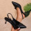 Women's Casual PU Sandals Pointed Toe High Heel Open Back 2