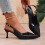 Women's Casual PU Sandals Pointed Toe High Heel Open Back 5