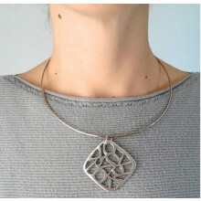 Big Heart Vintage Pendant Necklace Hollow Large Flower Statement Boho Jewelry-#16