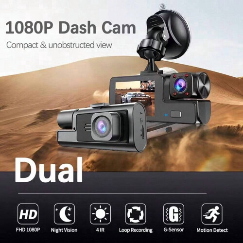 Dash Cam 3-Channel 1080P 170 Wide Angle with IR Night 2