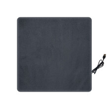 USB Heating Seat Cushion for Office Chair, 15x15x1.2", 3 Temp Settings, 5-Second Heat, Velvet Cotton, Non-Slip Bottom