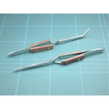 Expo Tools 79021 Self Closing Tweezer Curved Insulated Handles - 6.5 Inch