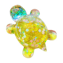 2.36x3.54" Simulation Toy Toys Large Exploding Flash Turtle Quicksand Dazzles Color Ornaments Creatives Jewelry Table Setting, Home Gifts, Yellow