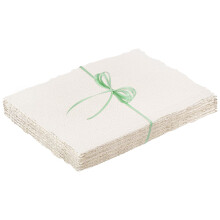 Deckled Edge Paper 4x6 Inch 160 GSM 50 Sheets White
