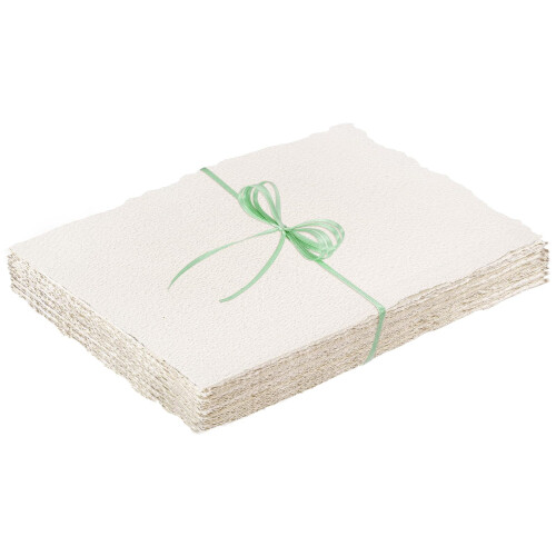 Deckled Edge Paper White 4x6 Inch 160 GSM 50 Sheets