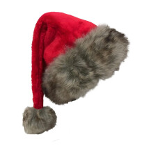 Bonnet de Noël pour adultes, couvre-chef de Noël, bonnet de Père Noël duveteux pour femmes et hommes, pour les fêtes de Noël et du Nouvel An,