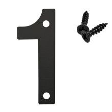 4.7In Floating Address House Number Modern Black Metal Letters, Garden Garage Mailbox Decor, Easy Installation, Outdoor Use