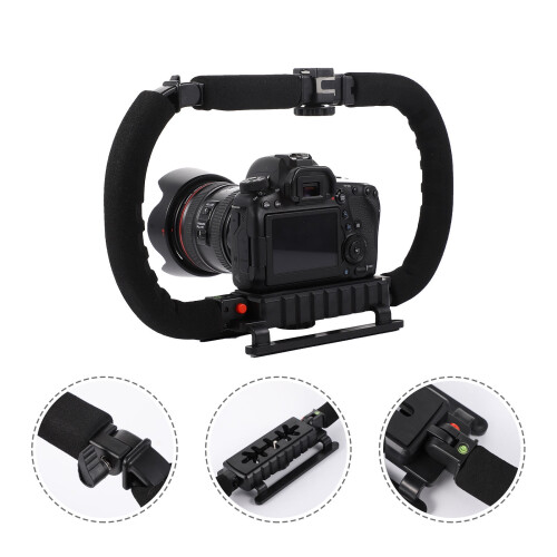 Phone Stabilizer Folding Video Rig 35x22cm Black