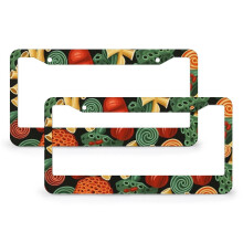 Italian Noodles License Plate Frame Aluminum 2-Pack