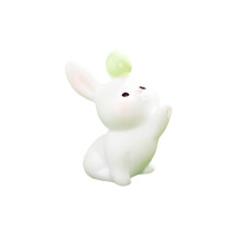 Easter Mini Bunny Figurines Resin 2 pcs