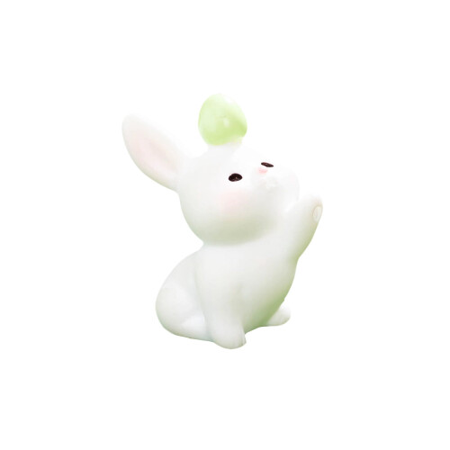 Easter Mini Bunny Figurines Resin 2 pcs