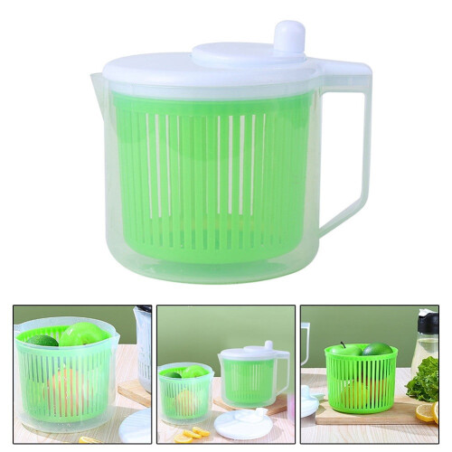 Manual Vegetable Dehydrator,Fruit Drain Basket Salad Dryer Spinner,Hand Crank Drying Tool,Kitchen Home Accessory,Easy Use 1