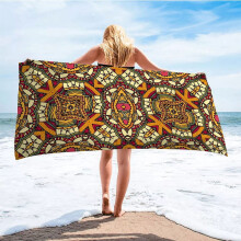 Beach Towel Printed Adult Superfine Fiber 30x60in