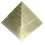 Bronze Pyramid Ashtray Alloy 5.0x5.0x4.5in Rustproof Elegant Pattern 1