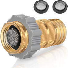RV Hi-Flow Water Regulator, Lead-Free Brass Pressure Reducer Valve with Filter, 3/4" Thread, 40-50 PSI, Compatible with Camper/RV