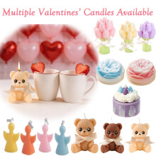 Bougies parfumées en forme de cœur pour la Saint-Valentin, un anniversaire et une fête – Cadeaux romantiques en cire d'aromathérapie, parfum