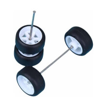 Opruiming! Wit1: 64 Legering Auto Model Aangepaste Wielnaaf Rubberen Band Speelgoed Auto Band Accessoires