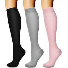 asdoklhq Crew Socks for Women Cycling 3 Pairs The Support for Running and Cycling Outdoor Warm Stockings Pink S/M