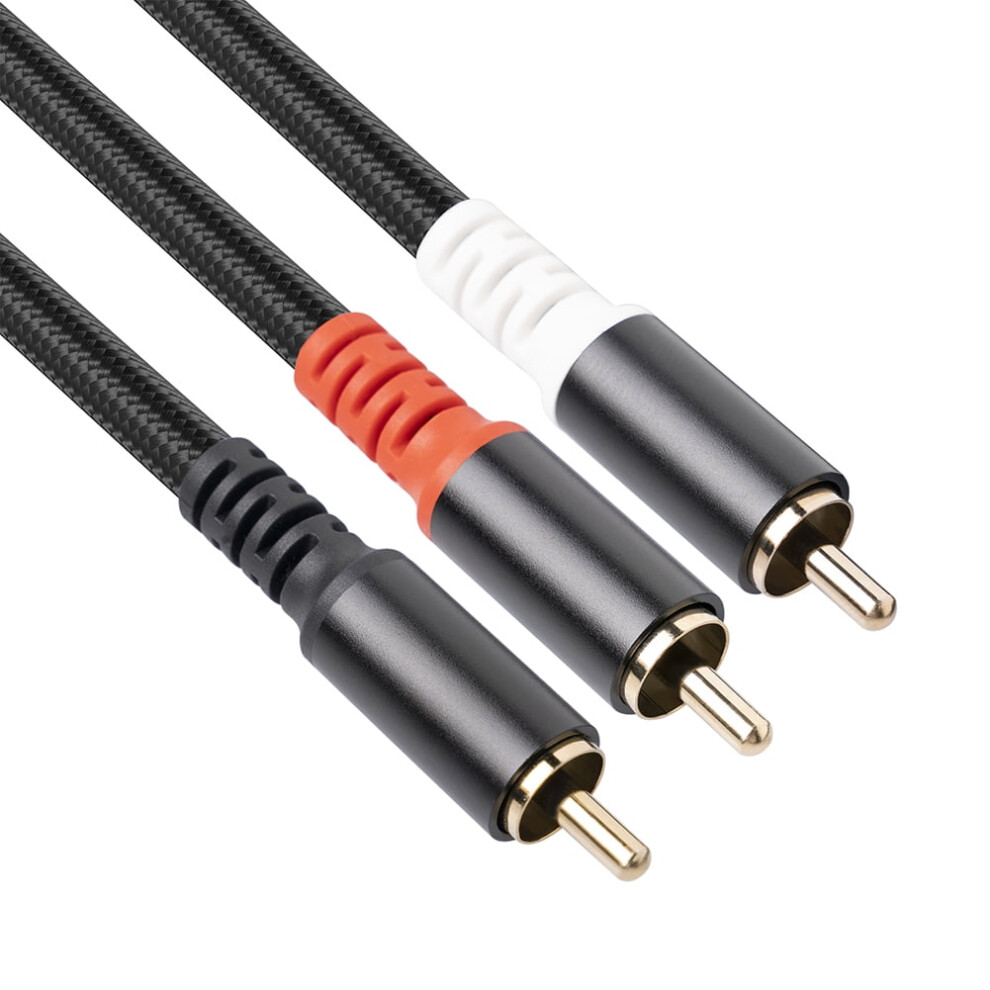 1 Rca Male To 2 Rca Male Audio Cable Subwoofer Y Cable For Hdtv Amplifiers(5M) 9130661076005
