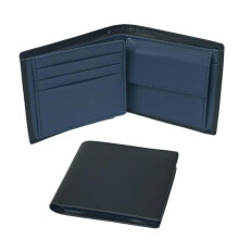 Men's Wallet, Anti-theft Card Swiping Rfid Splicing Genuine Leather Wallet with Multi Slot Change Card Holder 4.7 * 4in