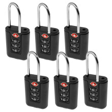 6-Piece Travel Combination Padlock Kit for Luggage, Bags & Cases – Compatible with TSA Locks