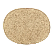 PRYESS Light Yellow Silky Wool Oval Washable Rug for Hanging Chair Tent Yoga, Versatile Floor Mat for Home and Gym Decor