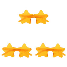 3 Pairs Frameless Star Sunglasses – Transparent Candy Color, Bulk Wholesale for Parties, Christmas & Festivals