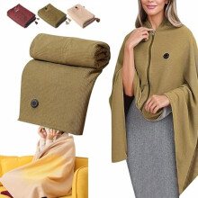 Heated Shawl Wraps for Women, USB Rechargeable Portable Heated Blanket Wrap Shawl Poncho Blanket with 3 Heating Levels
