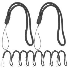 NICEXMAS 10PCS Short Phone Lanyards Colorful Wrist Strap Lightweight Nylon Hand Strap for USB Flash Drives Keychain (Random Color)