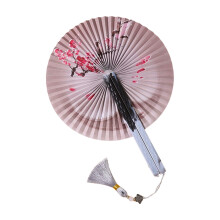 Handheld Hand Fan With Pendant Magnetic Folding Fan For Women Vintaged Shape Paper Fan For Weddings And Decorations Color 3