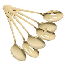 Food Serving Spoons Serving Spoon Golden 6Pcs