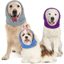 3pcs Dog Ear Covers for Bath, Grooming & Anxiety Relief – Thick Noise-Protecting Ear Muffs, 3 Sizes & Colors, Compatible with Dogs