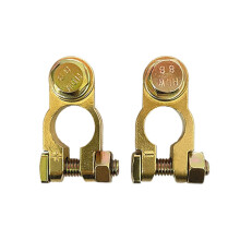Brass Battery Terminals Clamps Corrosions Resistant Battery Connectors 8mm for 12V to 48V Automotive & Motorcycle Batte