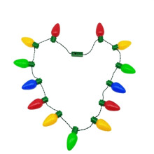 Colorful LED Bulb Light Up Necklace with Big Bulb Design, Glowing Party Accessory for Festivals, Concerts and Nighttime Events Green