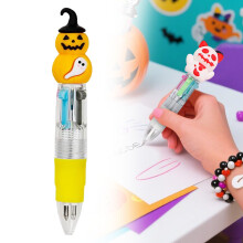 Multicolor 4-in-1 Retractable Ballpoint & Gel Pen, Fun Cartoon Design, Fine Point, Compatible with Standard Refills (1pc, Random Color)
