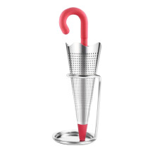 Reusable Stainless Steel Tea Infuser with Silicone Lid & Drip Tray – Compatible with Cups, Mugs, Teapots