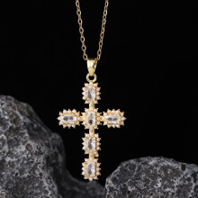 Cross Pendant Necklace for Women Zircon Niche Cross Pendant Necklace for Women Jewelry Valentines Day