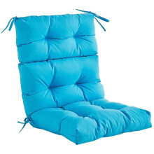 Outdoor High-Back Chair Cushion with Ties – Waterproof, All-Weather, High-Rebound, Thick Tufted Seat Pad for Rocking Chairs