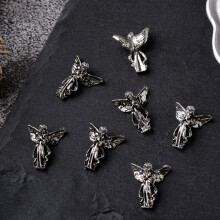 10Pieces/set Vintage Skull Heart Charms Art Decoration Metal Manicure Accessories Decoration