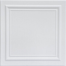 R24-Line Art Foam Glue-up Ceiling Tile in Ultra Pure White (21.6 Sq.ft / Pack) - 8 Pieces
