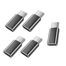 5Pcs Lighting to USB C Adapter Aluminum For Phone 15/16 Plus Pad and Switches for Charging and Data Transfer