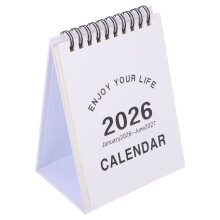 2026 Tabletop Calendar White Desk Easel Calendar with Modern Design for Office Organization