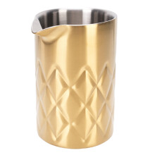 Doppelwandiges Edelstahl-Rührglas (540 ml) – Edelstahl 304, vergoldet, 10 x 14 cm – Ideal für professionelle Barkeeper und den Heimgebrauch