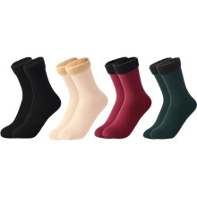 Damvintersockor Tjocka plyschiga ullliknande stövelsockor