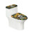 Panda- und Sonnenblumen-WC-Deckelbezug mit elastischem Rand 1
