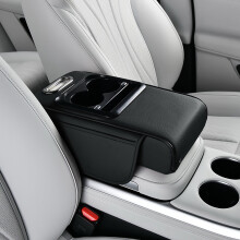 Car Center Console Organizer Cover with USB Ports 5-in-1