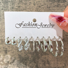 Europäisches, extravagantes geometrisches Ohrstecker-Set für Damen – modischer Partyschmuck im Großhandel