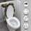 Panda- und Sonnenblumen-WC-Deckelbezug mit elastischem Rand 3